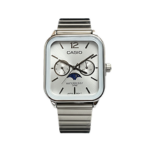 Montre Casio Water Resist – Cadran Blanc & Finition Argent