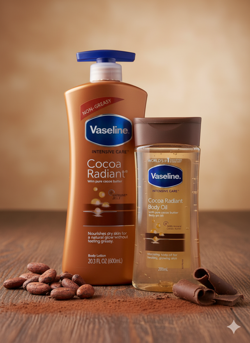 Lait et huile Cocoa Radiant – Éclat et Hydratation pour Peaux Noires