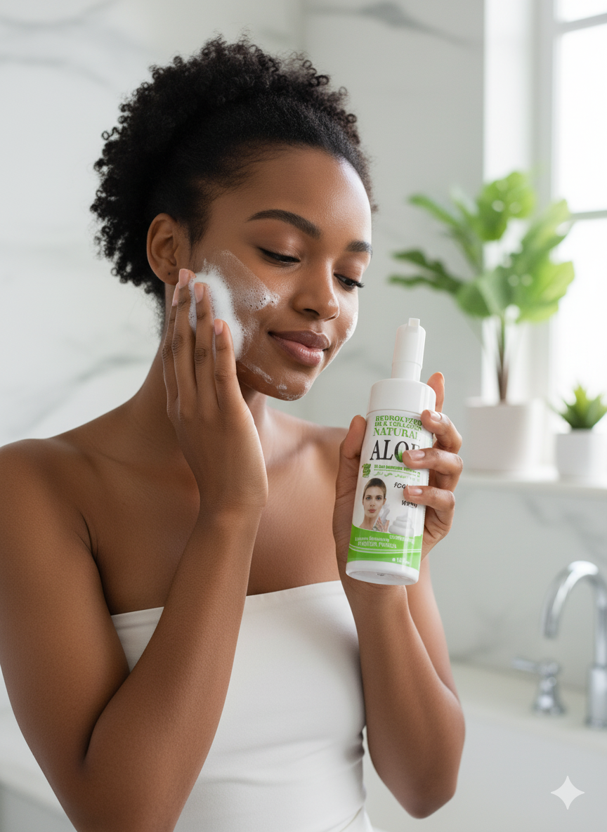 Mousse Nettoyante Visage à l’Aloe Vera – Fraîcheur, Pureté & Hydratation Naturelle