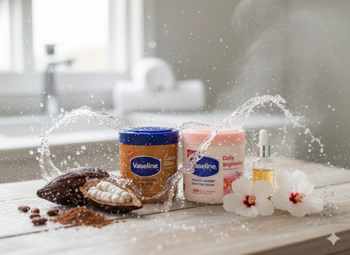 Vaseline Body Cream – Hydratation Profonde & Douceur Instantanée