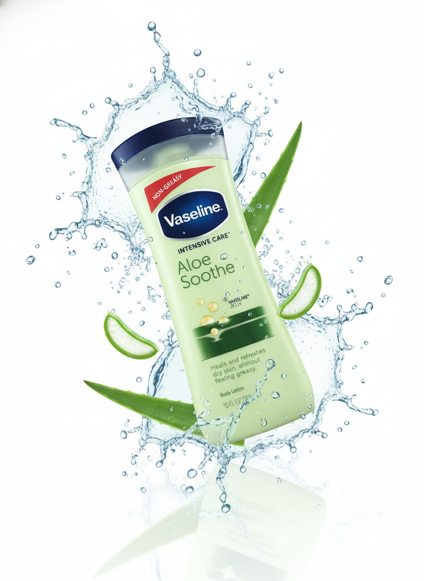 Lait Corporel Vaseline Intensive Care Aloe Soothe – Hydratation Apaisante et Rafraîchissante