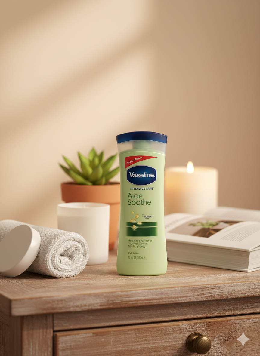 Lait Corporel Vaseline Intensive Care Aloe Soothe – Hydratation Apaisante et Rafraîchissante