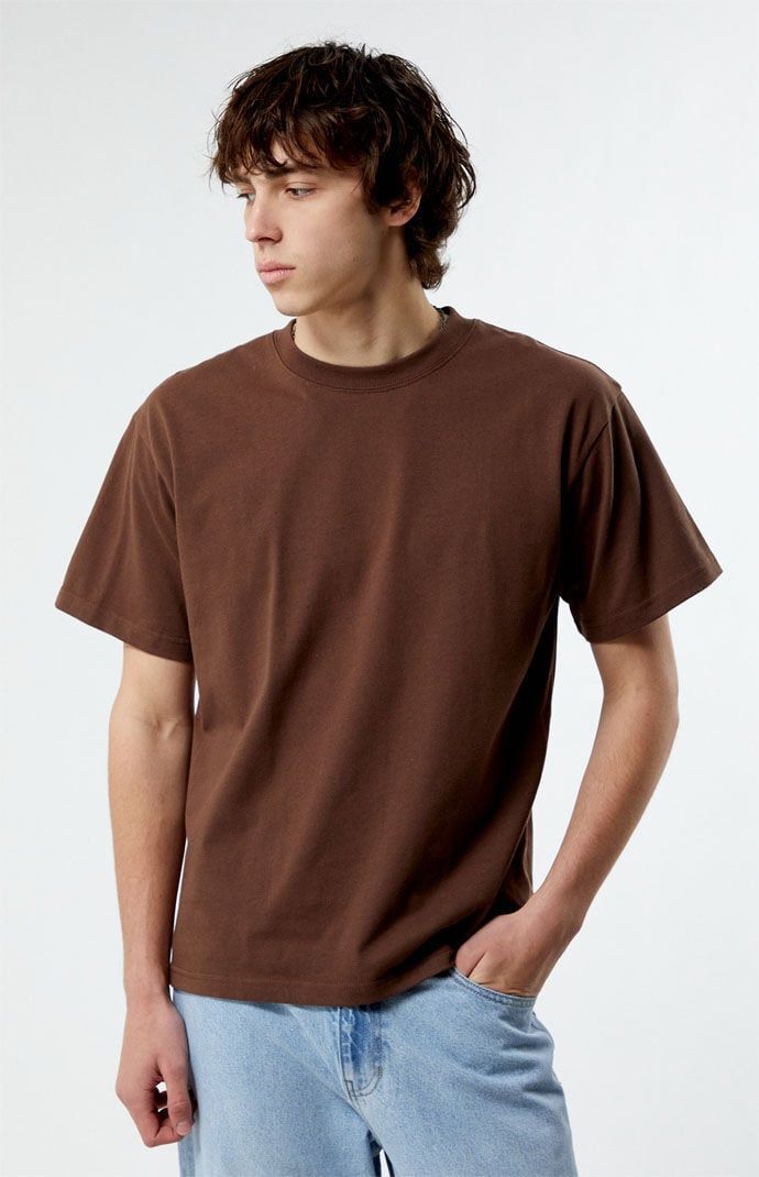 t-shirt unicolore marron