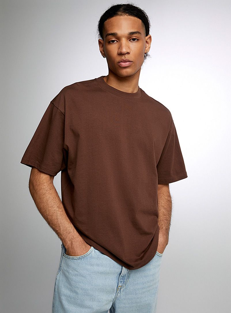 t-shirt unicolore marron