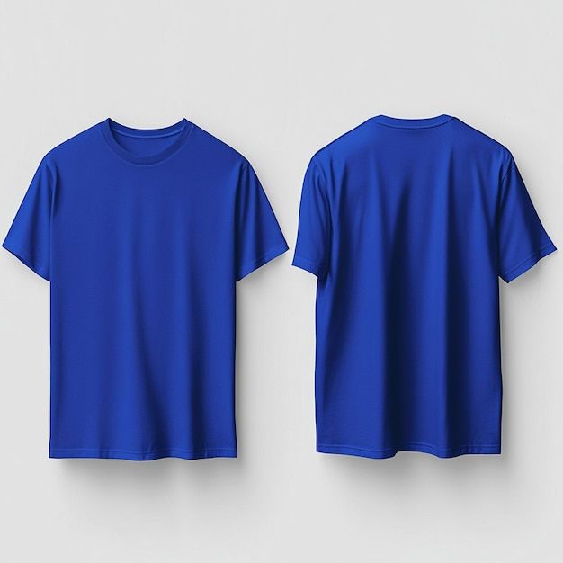 t-shirt unicolore bleu pur