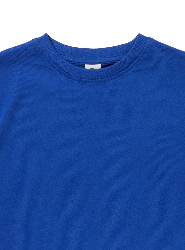 t-shirt unicolore bleu pur