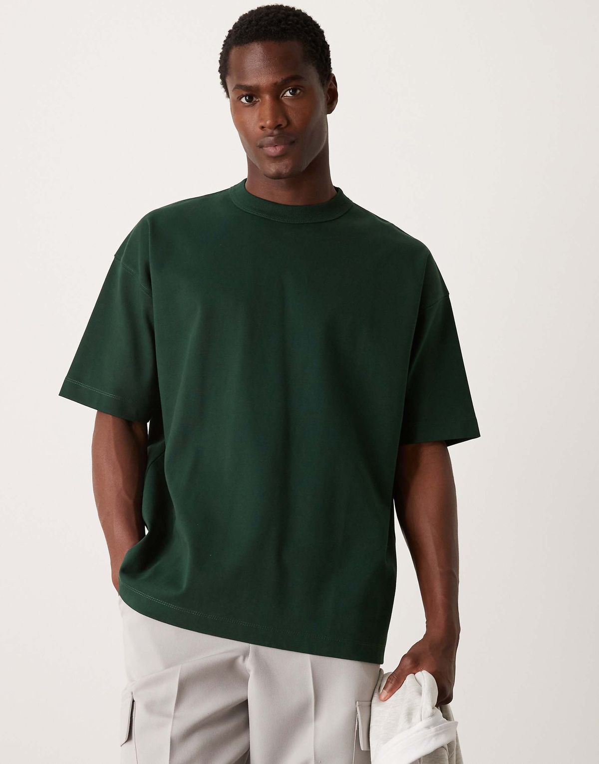 t-shirt uni-color vert