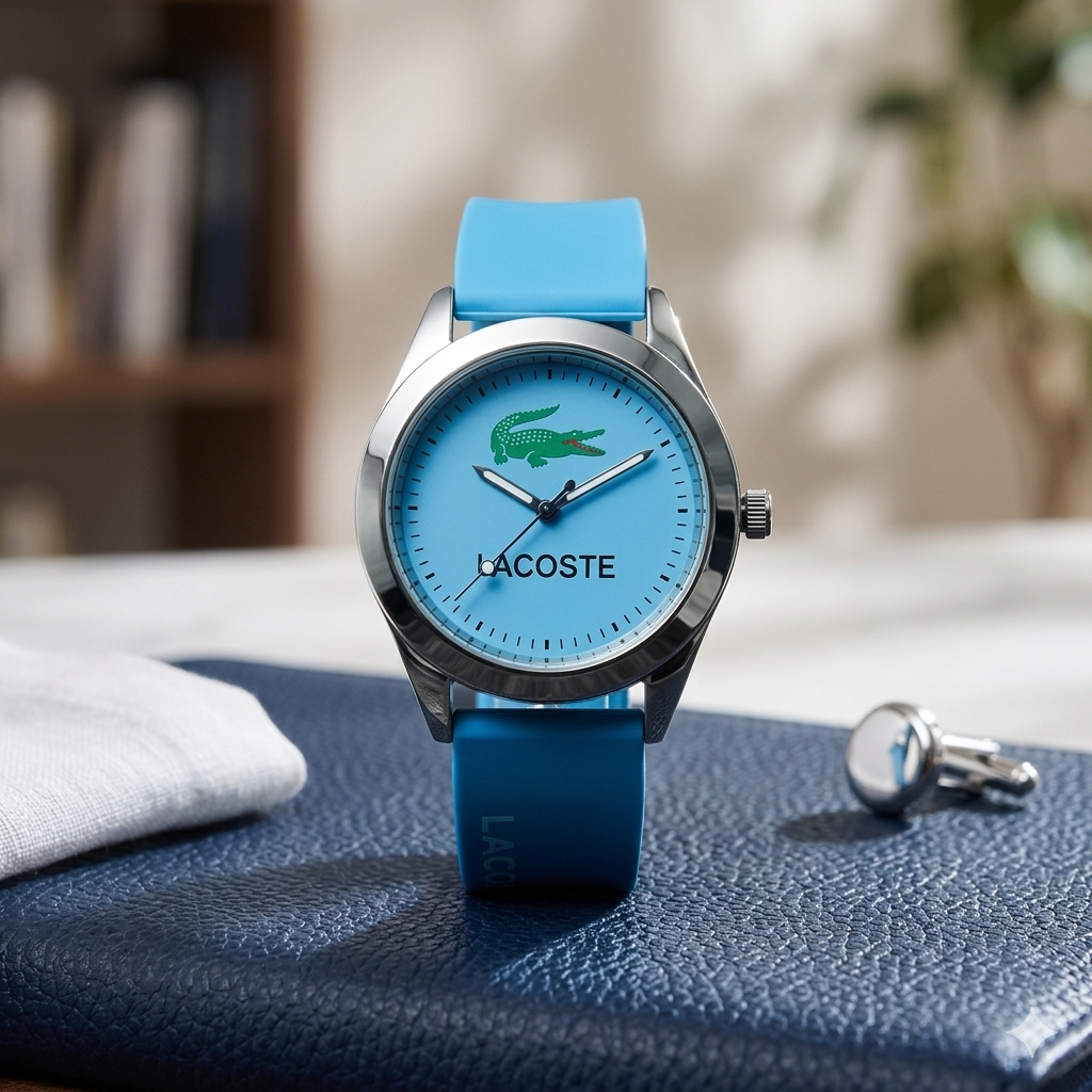 LACOSTE MANCHE BLEU CIEL