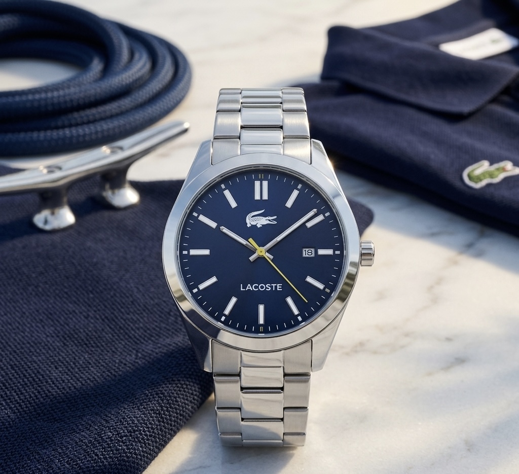 lacoste fond bleu