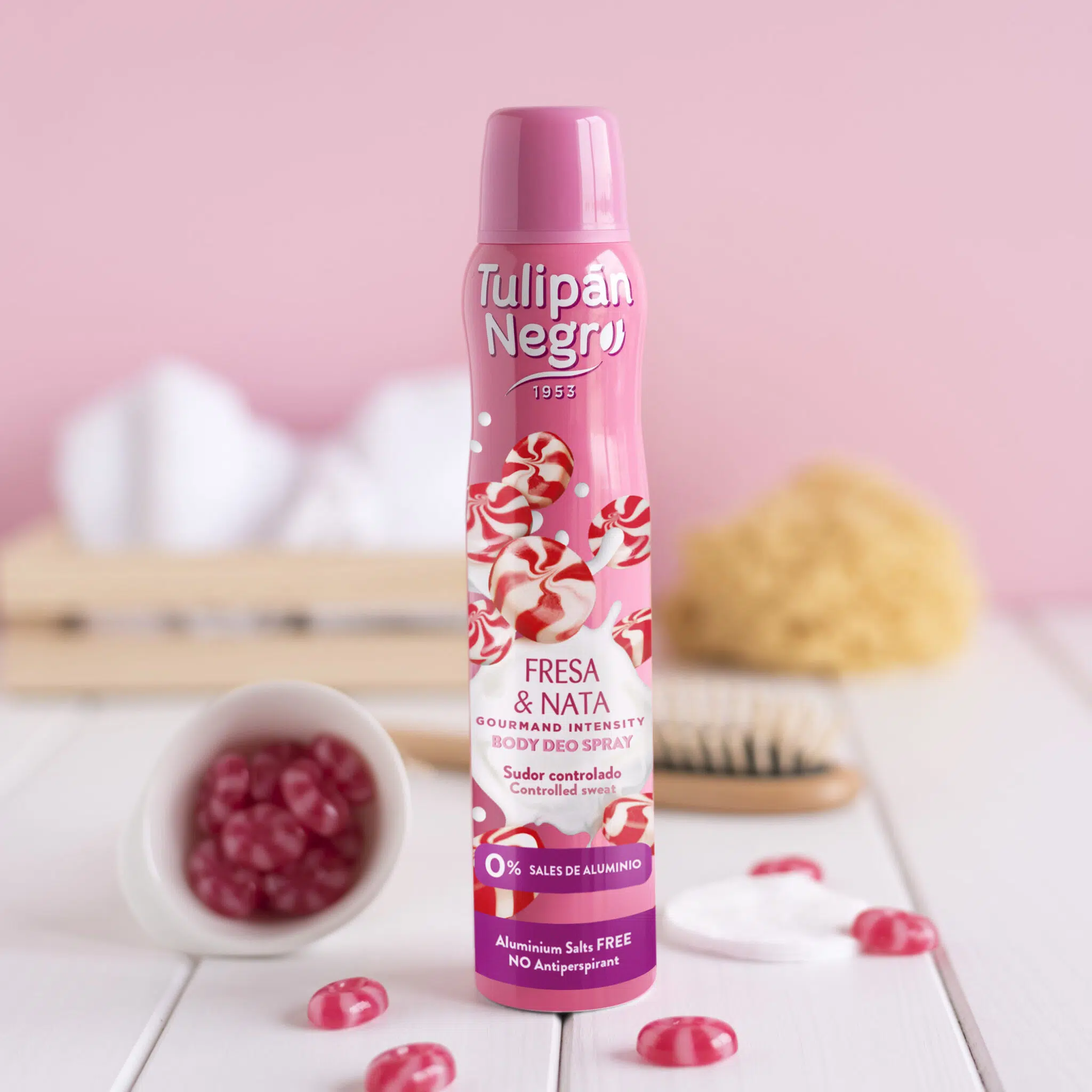 Déodorant Body Spray Tulipan Negro - Fresa & Nata (Fraise & Crème)