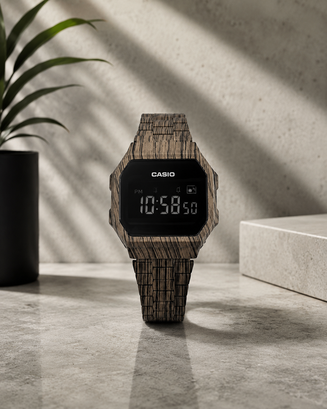 Montre tactile marron