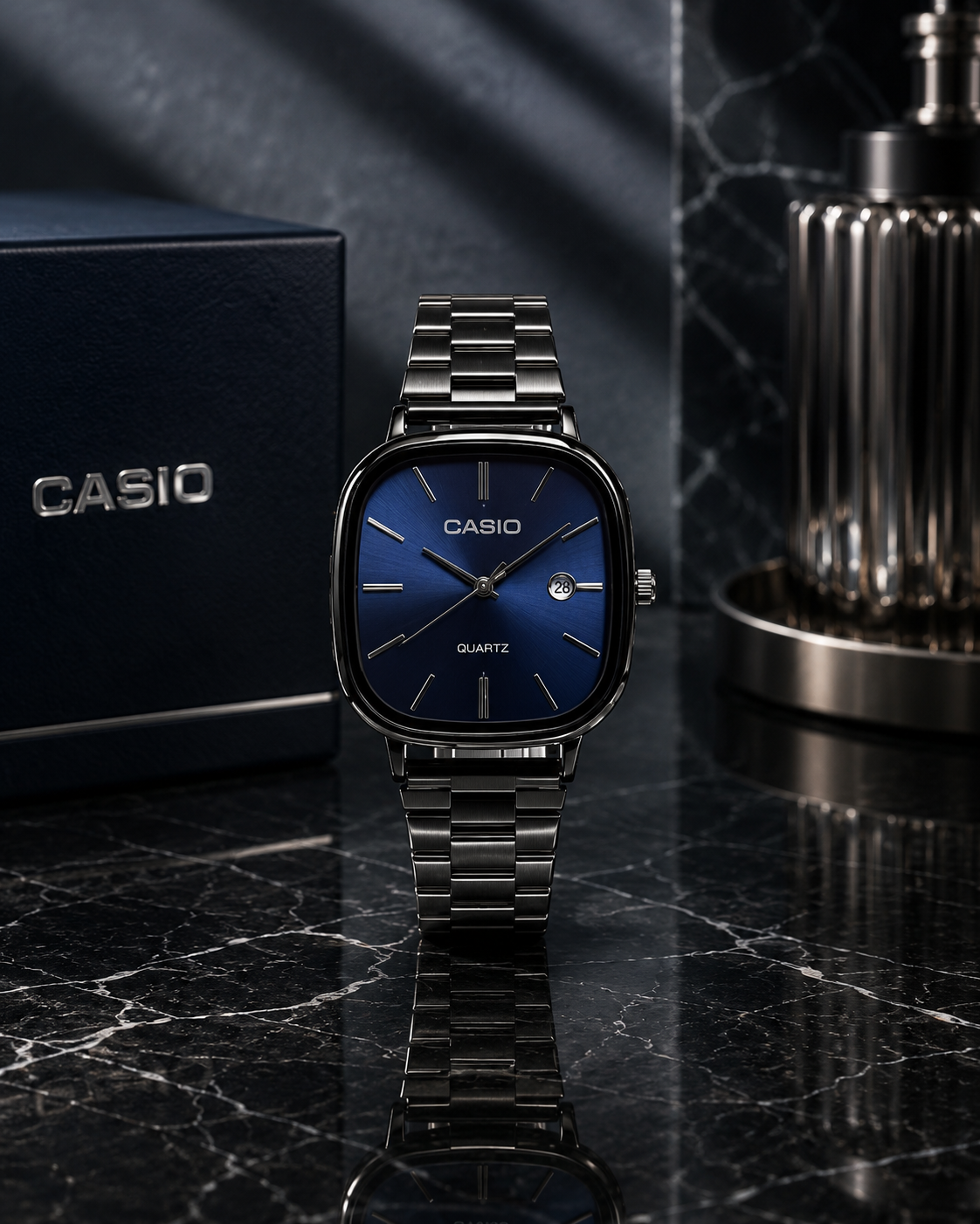 Montre Casio-Fond bleu