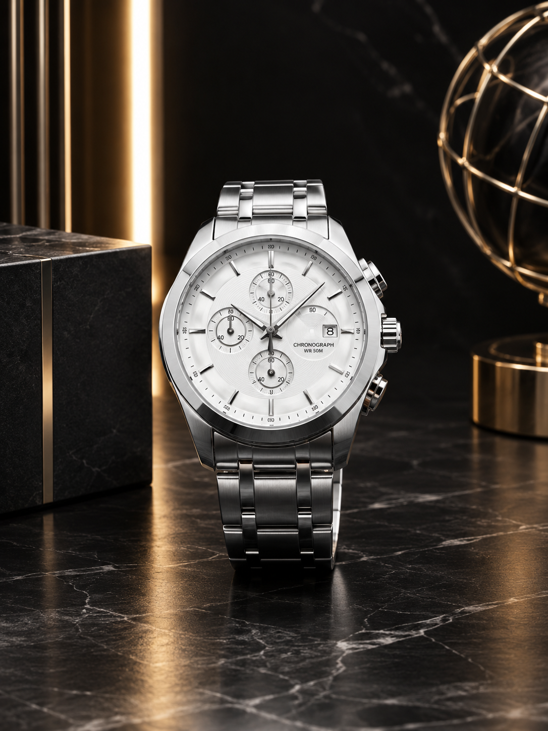 montre tissot manche argent fond blanc