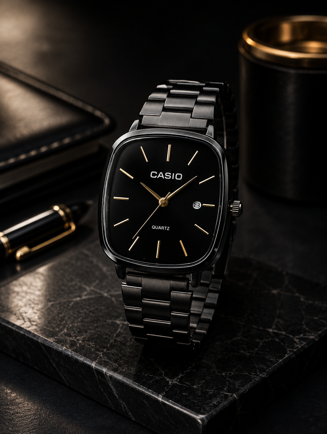 Montre casio fond noir